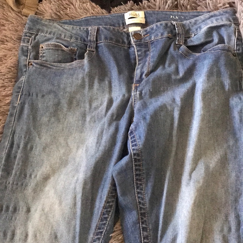 Blue jeans, semi boot cut